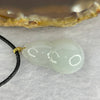 18K Yellow Gold Type A Faint Lavender Green Jadeite Hulu with String Necklace 4.77g 25.0 by 14.6 by 6.7mm - Huangs Jadeite and Jewelry Pte Ltd