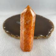 Natural Orange Calcite Quartz Tower Display 88.68g 89.1 by 26.7 by 23.2mm - Huangs Jadeite and Jewelry Pte Ltd