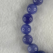 Good Grade Natural Blue Tanzanite Beads Bracelet 39.53g 16.5cm 10.8mm 19 Beads - Huangs Jadeite and Jewelry Pte Ltd