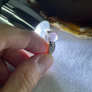 Good Grade Natural Rose Quartz Star Cat Eyes Ring in S925 Sliver 1.96g 6.8 by 4.5mm (Adjustable Size) - Huangs Jadeite and Jewelry Pte Ltd