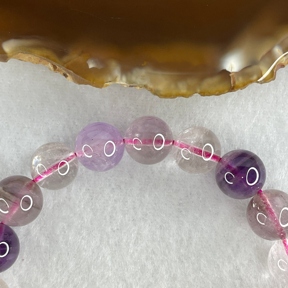 Certified Entry-Grade Natural Super 7 Crystal Beads Bracelet | Bold High-Density Showcase Strand | Authentic Sacred Seven Multi-Mineral Inclusions Quartz Spiritual Catalyst & Auric Shield Bracelet (25.29g | 16cm Length | 9.7mm | 20 Beads)