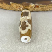 Natural Powerful Tibetan Old Oily Agate Cai Shen Dzi Bead Heavenly Master (Tian Zhu) 财神长天珠 8.92g 39.3 by 11.5mm - Huangs Jadeite and Jewelry Pte Ltd