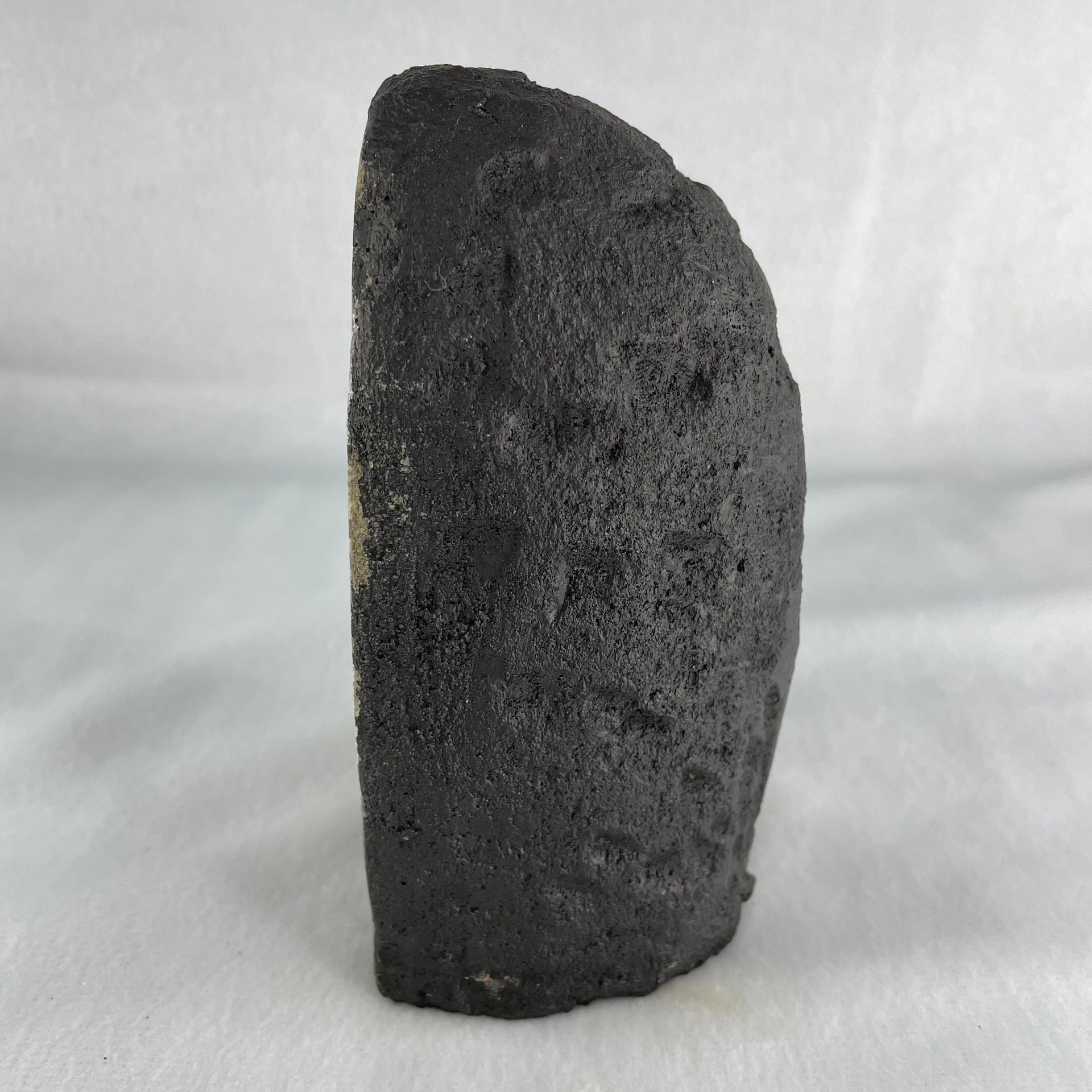 Natural Amethyst Cave with Wooden Stand 1,198.8g 98.0 by 99.0 by 175.0mm - Huangs Jadeite and Jewelry Pte Ltd