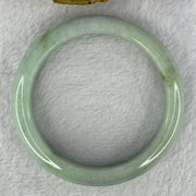 Type A Light Green with Bright Green Patches Jadeite Bangle 78.00g Internal Diameter 61.7mm 14.5 by 9.9mm (Very Slight External Rough) - Huangs Jadeite and Jewelry Pte Ltd