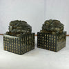Rare Antique Natural Nephrite Dual Dragon Turtle Seal Set in Zitan Dragon Carvings Box Total Weight 4,853.2g 205.5 by 190.0 by 140.0mm each seal about 1,719.5g 84.7 by 82.3 by 113.1mm - Huangs Jadeite and Jewelry Pte Ltd