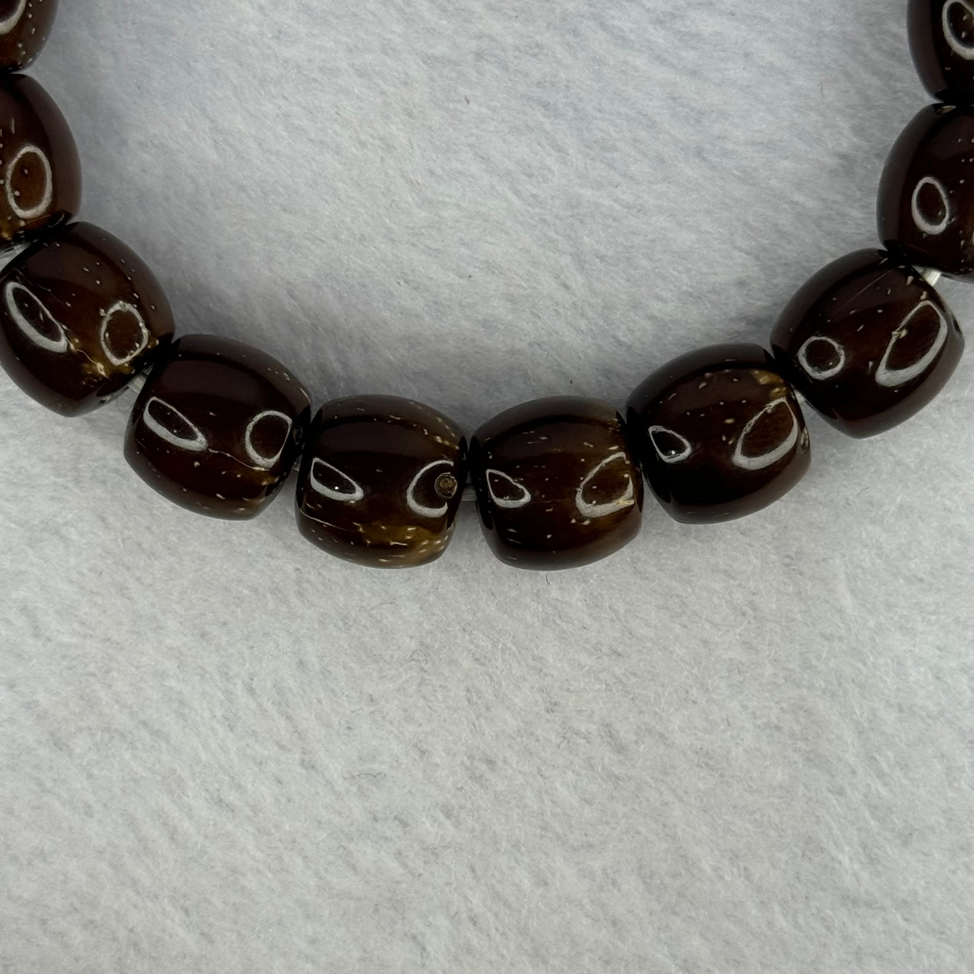 Old Bodhi Seed Beads Bracelet 紫金鼠手链 22.06g 18.5cm 11.8mm 17 Beads - Huangs Jadeite and Jewelry Pte Ltd