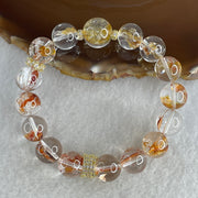 Good Grade Natural Red with Orange Ferruginous Quartz Beads Bracelet 39.60g 16cm 13.6mm 1 Bead - 11.8mm 15 Beads - Huangs Jadeite and Jewelry Pte Ltd