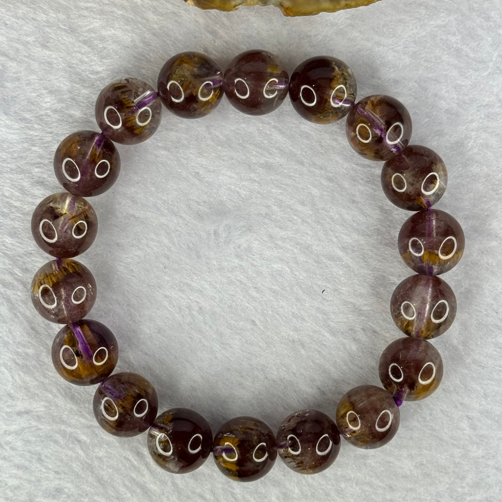 Very Good Grade Natural Auralite 23 Bracelet 天然激光23手链 34.21g 17cm 11.5mm 18 Beads - Huangs Jadeite and Jewelry Pte Ltd