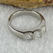 High Grade Natural Diamonds 1.0ct Platinum PT900 Ring Total 7.28g US6 HK13 EU52 Inner Diameter 16.5mm - Huangs Jadeite and Jewelry Pte Ltd