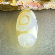 Natural Powerful Tibetan Old Oily Agate 3 Eyes Dzi Bead Heavenly Master (Tian Zhu) 三眼天诛 3.17g 20.1 by 10.4mm - Huangs Jadeite and Jewelry Pte Ltd