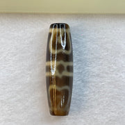 Natural Powerful Tibetan Old Oily Agate Guru Dharma Hat Dzi Bead Heavenly Master (Tian Zhu) 莲师法帽天珠 16.33g 48.2 by 14.8mm - Huangs Jadeite and Jewelry Pte Ltd