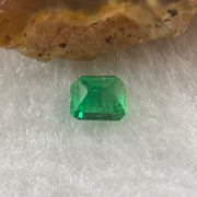 Natural Colombia Green Emerald (Beryl) Cut-Cornered Rectangular step cut 0.51ct 5.0 by 4.2 by 3.1mm - Huangs Jadeite and Jewelry Pte Ltd