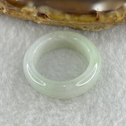 Type A Natural Faint Green to White Jadeite Ring 4.40g 6.5 by 4.8mm US 6.9 HK 15.2 (Very Very Slight Internal Line) - Huangs Jadeite and Jewelry Pte Ltd