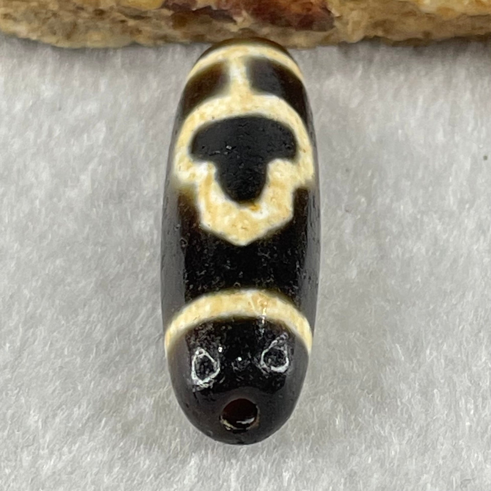 Natural Powerful Tibetan Old Oily Agate Double Bodhi Tree Bead Heavenly Master (Tian Zhu) 7.18g 37.7 by 11.3mm - Huangs Jadeite and Jewelry Pte Ltd