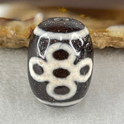 Natural Powerful Tibetan Old Oily Agate 5 Eyes Lightning Dzi Bead Heavenly Master (Tian Zhu) 五眼闪电天珠 4.81g 17.7 by 13.2mm - Huangs Jadeite and Jewelry Pte Ltd