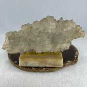 Natural Clear Quartz Crystal Cluster Display 431.1g 151.0 by 54.8 by 86.5mm - Huangs Jadeite and Jewelry Pte Ltd