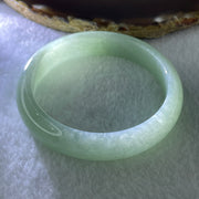 Natural Type A Jelly Full Light Green Jadeite Bangle 44.30g Inner Diameter 54.3mm 12.5 by 7.8mm (Internal Lines) - Huangs Jadeite and Jewelry Pte Ltd