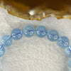 Natural Aquamarine Bracelet 天然海蓝宝石手链 24.96g 16.5cm 9.9mm 20 Beads - Huangs Jadeite and Jewelry Pte Ltd