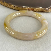 Type A Yellowish Brown and Lavender Jadeite Bangle 52.62g Internal Diameter 52.1mm 10.4 by 9.8mm (Very Slight Internal Lines and external Rough, Burnt) - Huangs Jadeite and Jewelry Pte Ltd