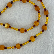Natural Mixed Color (Golden, Red, Butterscotch) Amber Beads Necklaces 6.48g 46cm 6.4 by 6.3mm 20 Beads - Huangs Jadeite and Jewelry Pte Ltd