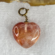 Natural Ferruginous Quartz Heart Shape Charm 1.88g 13.3 by 14.0 by 6.3mm - Huangs Jadeite and Jewelry Pte Ltd