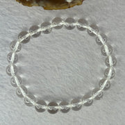 Natural Clear Quartz Bracelet 天然白水晶手链 18.61g 16.5cm 8.4mm 24 Beads - Huangs Jadeite and Jewelry Pte Ltd
