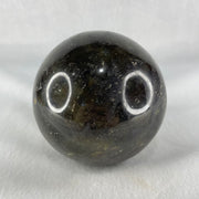 Good Grade Natural Labradorite Sphere Ball with Wooden Stand 952.9g 82.0 by 77.5 by 135.0mm - Huangs Jadeite and Jewelry Pte Ltd