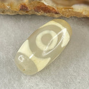 Natural Powerful Tibetan Old Oily Agate 3 Eyes Dzi Bead Heavenly Master (Tian Zhu) 三眼天诛 3.22g 20.0 by 10.4mm - Huangs Jadeite and Jewelry Pte Ltd