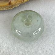 Type A Semi Icy Light Green Lavender With Wuji Grey Spots Jadeite Ping An Kou Charm/Pendant 2.96g 14.7 by 6.7mm - Huangs Jadeite and Jewelry Pte Ltd