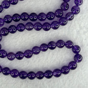 Good Grade Natural Amethyst Necklace 40.42g 54cm 7.3mm 79 Beads - Huangs Jadeite and Jewelry Pte Ltd