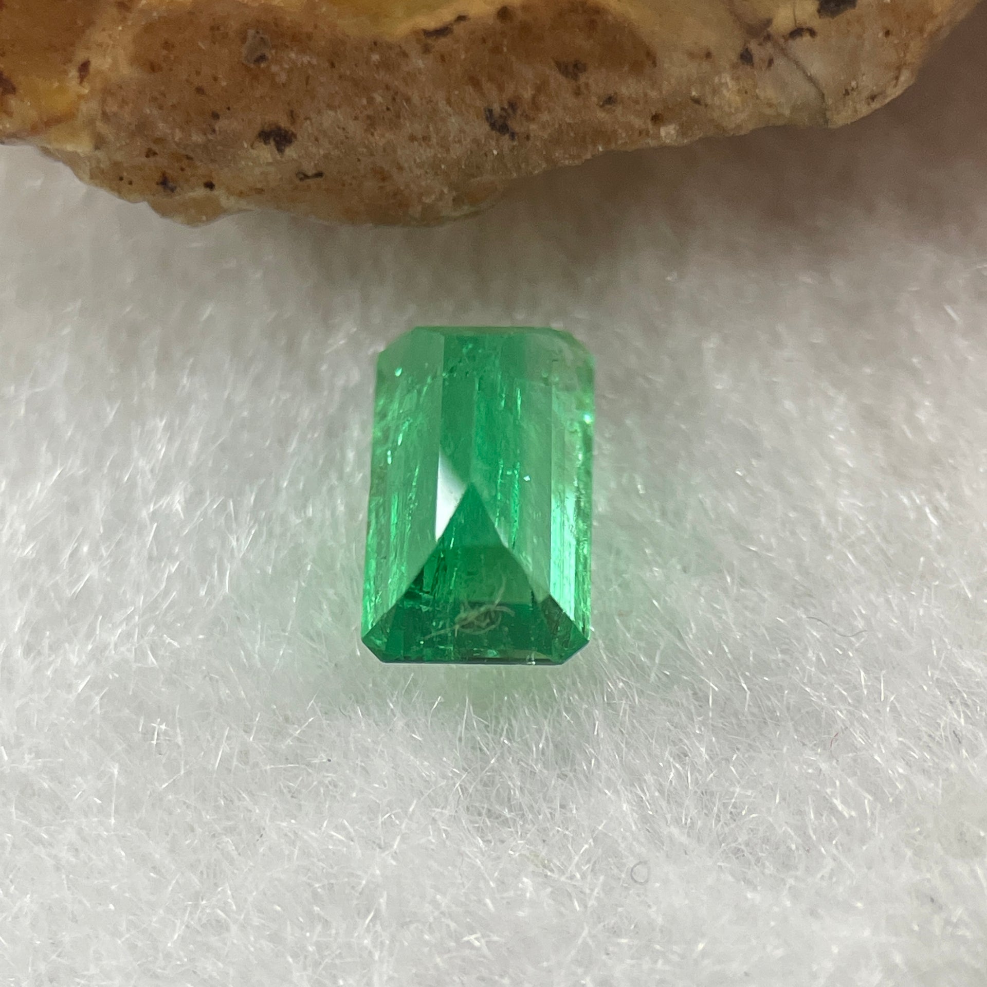 Natural Colombia Green Emerald (Beryl) Cut-Cornered Rectangular step cut 0.64ct 6.8 by 4.0 by 3.1mm - Huangs Jadeite and Jewelry Pte Ltd
