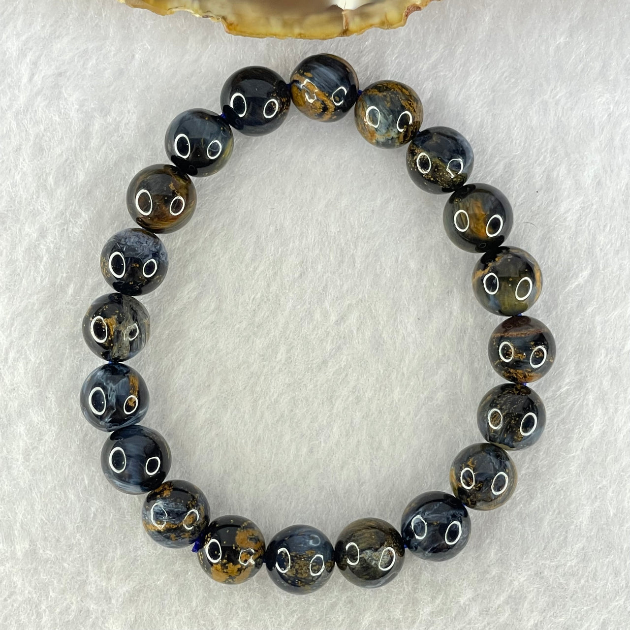 Good Grade Natural Petersite Beads Bracelet 24.44g 16cm 9.8mm 20 Beads - Huangs Jadeite and Jewelry Pte Ltd