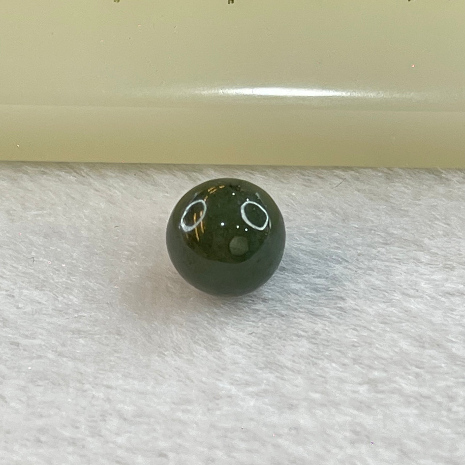 Type A Dark Green Jadeite Loose Bead for Bracelet/Necklace/Earrings/Rings 1.45g 9.4mm - Huangs Jadeite and Jewelry Pte Ltd