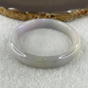 Type A Natural Lavender Jadeite Oval Bangle 29.01g Inner Diameter 52.0mm 10.1 by 6.2mm (Slight Internal Line) - Huangs Jadeite and Jewelry Pte Ltd