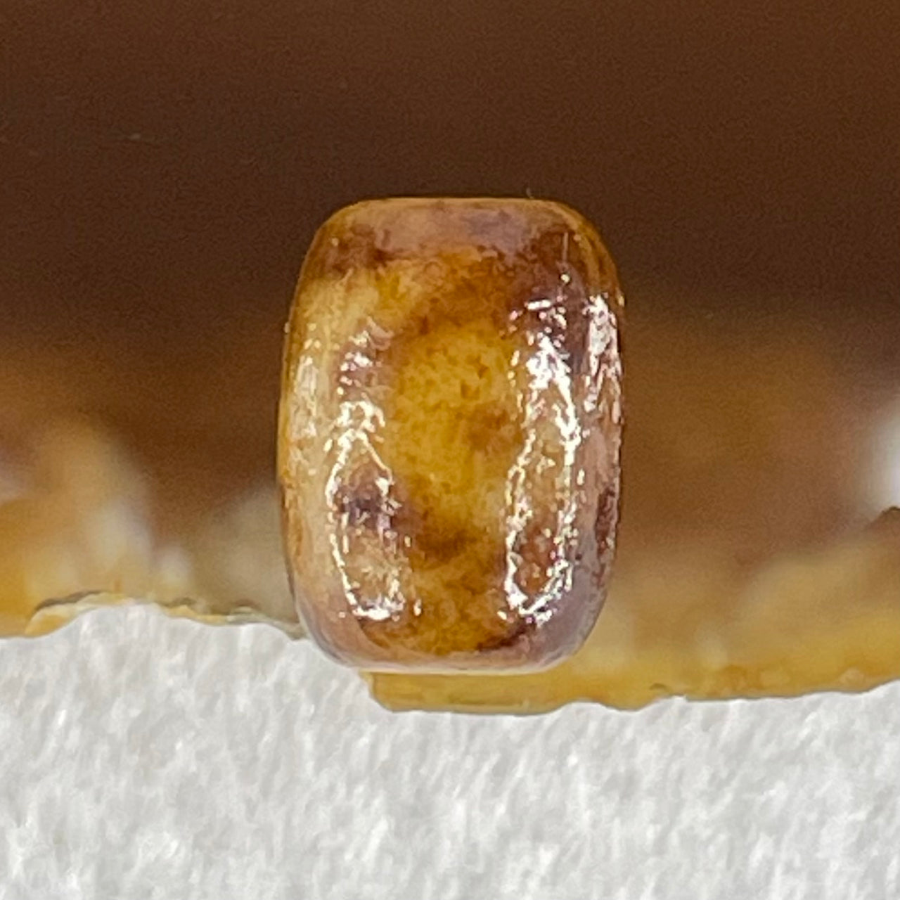 Natural Powerful Tibetan Old Oily Agate Patina Guiren Tairen Human Dzi Bead Totem Amulet Heavenly Master (Tian Zhu) 贵人天诛 1.50g 11.9 by 8.8mm - Huangs Jadeite and Jewelry Pte Ltd