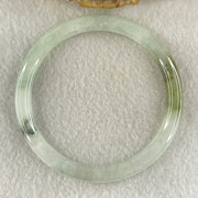 Type A Blueish Green with Brownish Piao Hua Jadeite Bangle Internal Diameter 56.1mm 23.86g 6.7 by 6.9m (Slight Internal Lines) - Huangs Jadeite and Jewelry Pte Ltd