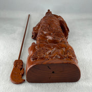 Natural Rosewood Guan Gong Display 622.8g 160.0 by 240.0 by 280.0mm - Huangs Jadeite and Jewelry Pte Ltd
