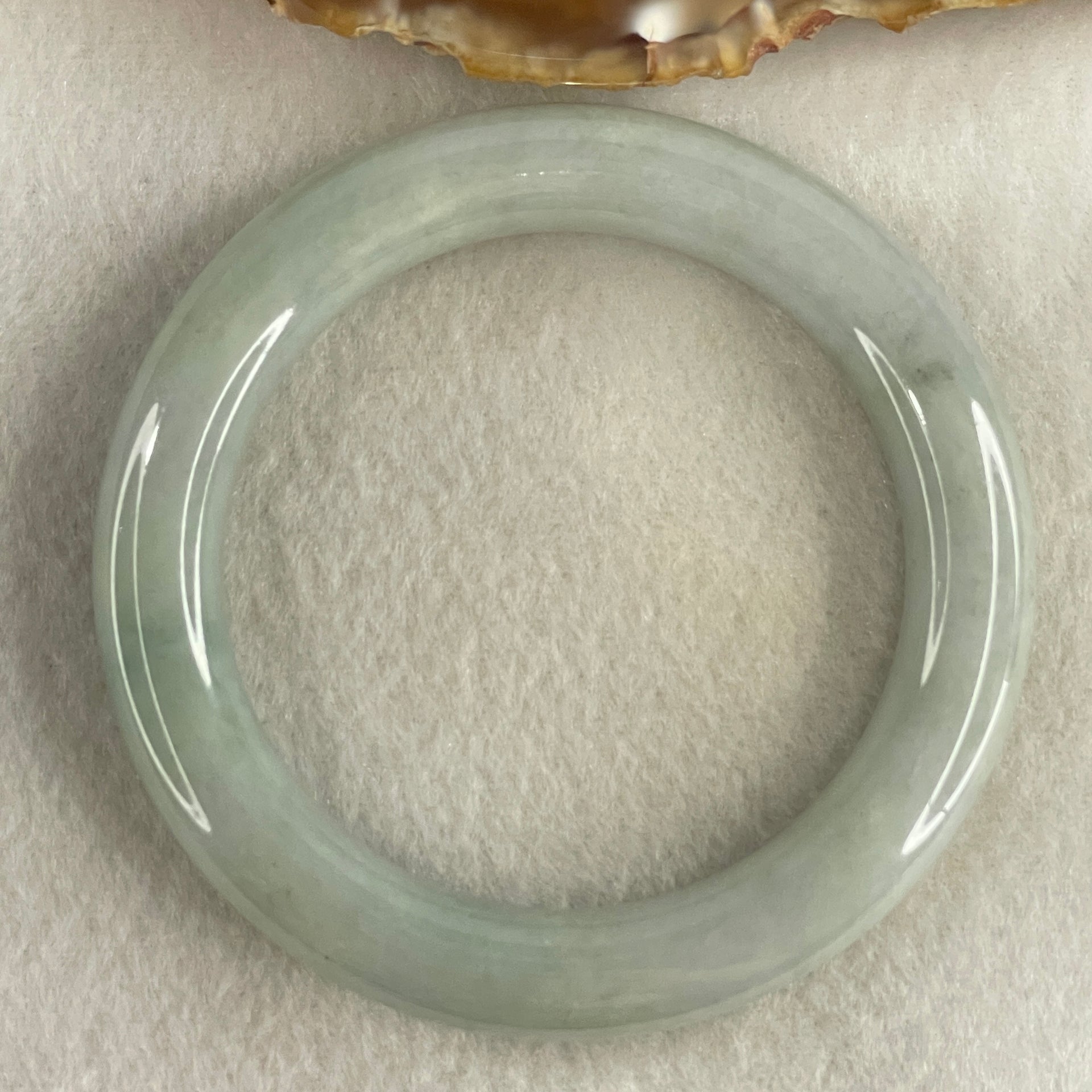 Type A Blueish Green Jadeite Bangle Internal Diameter 55.9mm 68.11g 11.4 by 10.8mm  (Slight Internal Lines) - Huangs Jadeite and Jewelry Pte Ltd