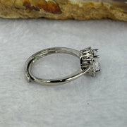 Cubic Zirconia in S925 Sliver Ring (Adjustable Size) 2.22g 6.8 by 5.2 by 3.8mm - Huangs Jadeite and Jewelry Pte Ltd