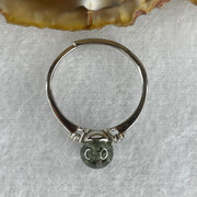 Good Grade Natural Green Phantom Quartz Ring in S925 Sliver 1.46g 6.6mm (Adjustable Size) - Huangs Jadeite and Jewelry Pte Ltd