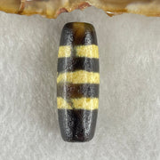 Natural Powerful Tibetan Old Oily Agate 3 Lines Dzi Bead Heavenly Master (Tian Zhu) 三行天诛 5.04g 29.0 by 10.5mm - Huangs Jadeite and Jewelry Pte Ltd