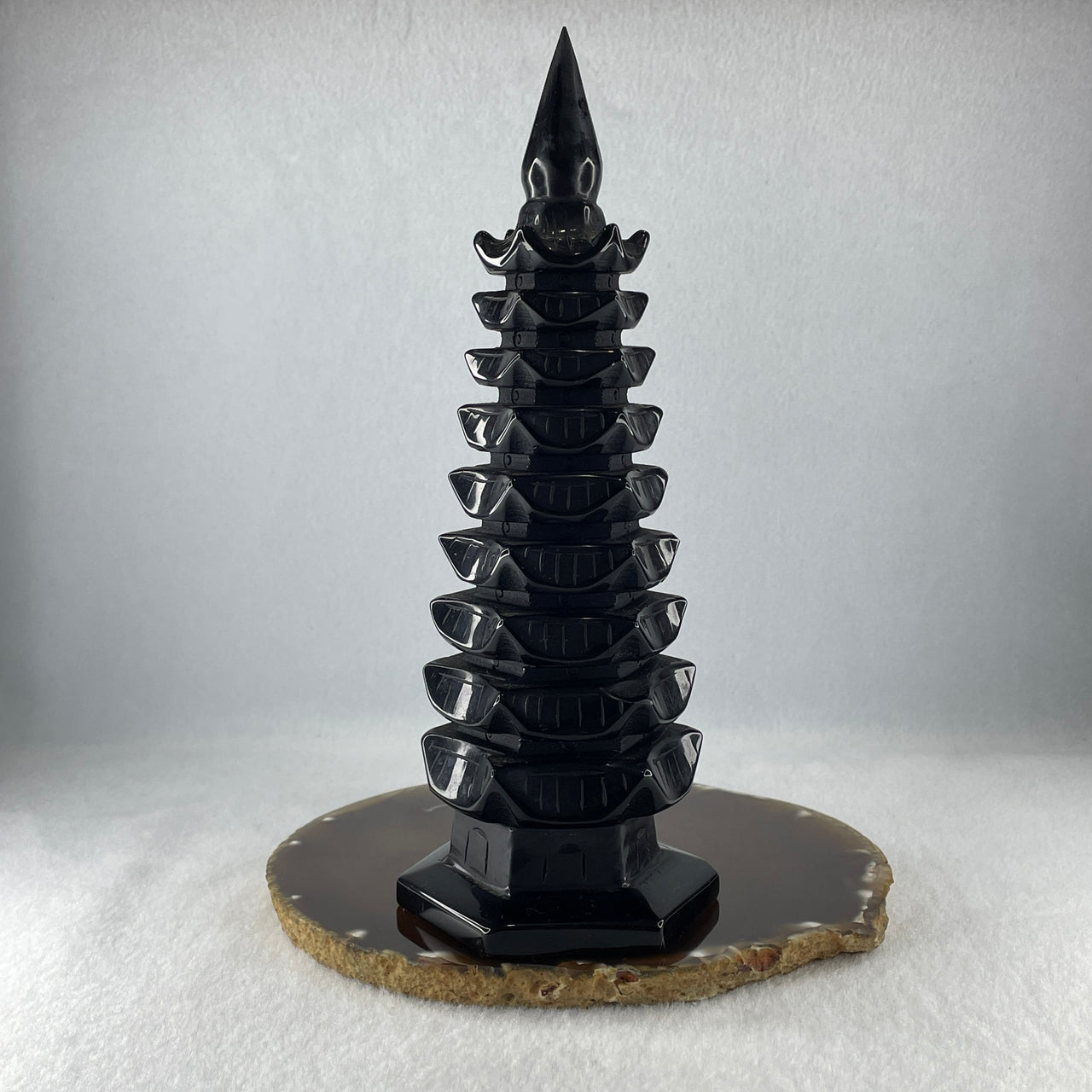Black Obsidian Pagoda Display 739.8g 77.4 by 69.4 by 210.0mm