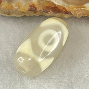 Natural Powerful Tibetan Old Oily Agate 3 Eyes Dzi Bead Heavenly Master (Tian Zhu) 三眼天诛 2.98g 19.4 by 10.4mm - Huangs Jadeite and Jewelry Pte Ltd