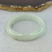 Type A Sky Blue Jadeite Oval Bangle 34.39g Internal Diameter 53.7mm 12.5 by 6.2mm (Slight External Line) - Huangs Jadeite and Jewelry Pte Ltd