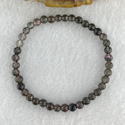 Very Good Grade Natural Purplish Black Tourmaline Crystal Bracelet 4.45g 13.5cm 4.4mm 41Beads - Huangs Jadeite and Jewelry Pte Ltd