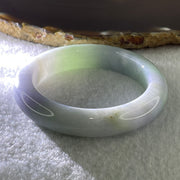 Type A Natural Lavender Light Green Jadeite Bangle 52.93g Inner Diameter 50.9mm 11.5 by 9.3mm (Slight Internal Lines) - Huangs Jadeite and Jewelry Pte Ltd