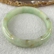 Type A Green with Brown Patches Jadeite Oval Bangle 31.51g Internal Diameter 55.6mm 10.3 by 6.6mm (External Roughs and Internal Lines) - Huangs Jadeite and Jewelry Pte Ltd