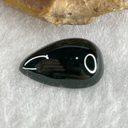 Type A Translucent Black Omphacite Jadeite Tear Drop Cabouchon Stone For Setting 0.87g 14.2 by 8.3 by 4.6mm - Huangs Jadeite and Jewelry Pte Ltd