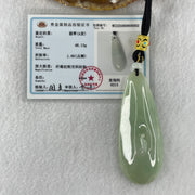 Natural Type A Light Green Jadeite People Seeking for Enlightenment Pendant 48.13g 70.6 by 28.5 by 13.8mm - Huangs Jadeite and Jewelry Pte Ltd