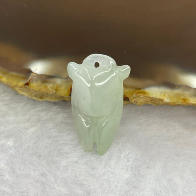 Type A Light Green Icy Jadeite Cicada 22.1 by 12.5 by 5.0mm 1.91g - Huangs Jadeite and Jewelry Pte Ltd